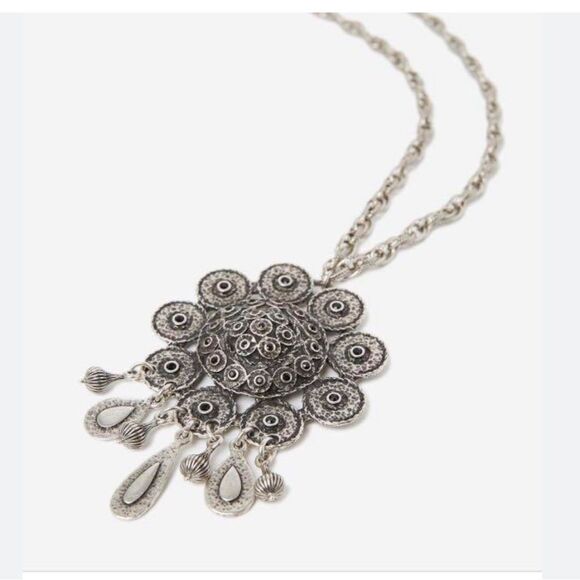 The Kooples Silver Filigree Necklace NWT - Picture 1 of 10